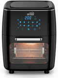 Four à Air STARLYF - Friteuse sans Huile 10-en-1 1700W, 12L avec Cage Rotative, Programmes Prédéfinis, Déshydrateur et Convection