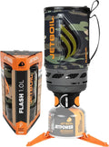 Réchaud de Camping Jetboil Flash 1L pour Ébullition Rapide avec Allumage Automatique, Camouflage Sombre