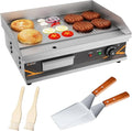Gril Électrique Professionnel en Acier Inoxydable 3000W, Surface Lisse et Rainurée, 220-240V