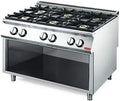Cuisinière professionnelle 6 feux 33,5 kW avec soubassement ouvert - Gastro M