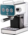 Machine à Expresso Russell Hobbs Distinctions Océan - Design Vintage, 15 Bars, Modes Automatiques et Manuels, Chauffage Rapide, Buse Vapeur, Affichage LED