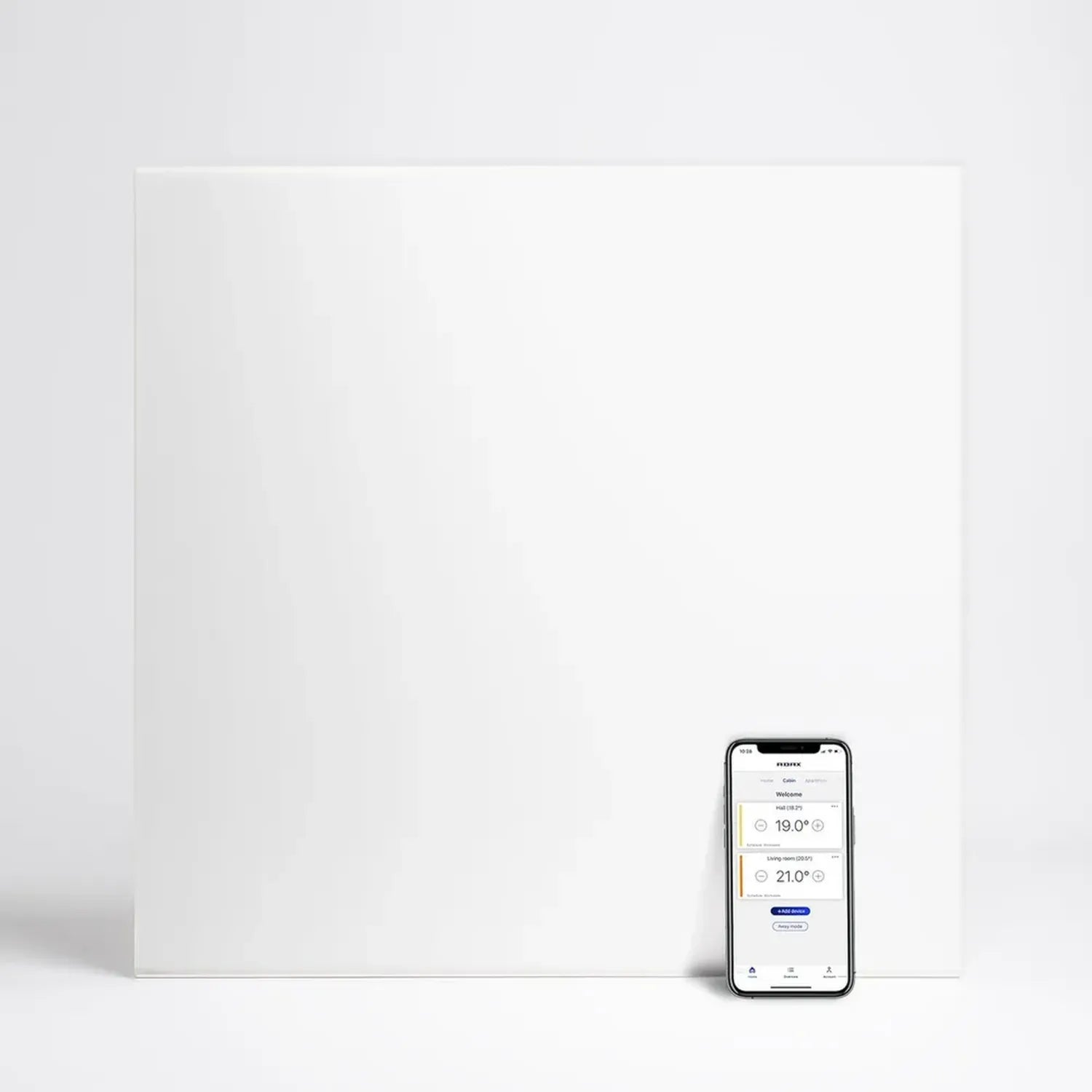 Radiateur Mural Intelligent Adax Neo Compact 500W - Wi-Fi, Commande Smartphone, IP24C, Blanc